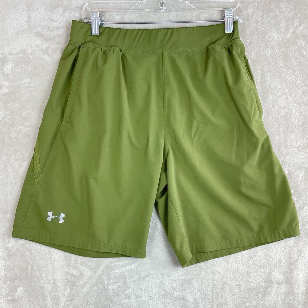 Under Armour Heat Gear Olive Green Men's L Training Shorts Athleisure Gorpcore